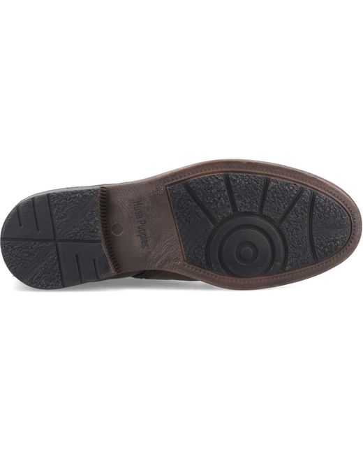 Hush Puppies Black Irwin Leather Ankle Boots for men