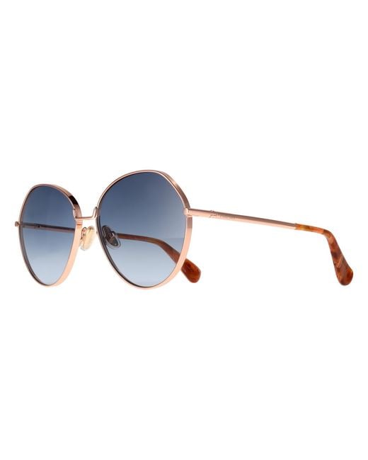 Max Mara Blue Round Gradient Mm0096 Metal