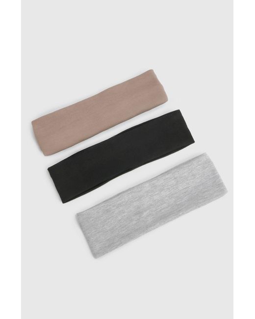 Boohoo Multicolor 3 Pack Jersey Headbands