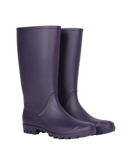 Mountain Warehouse Purple 'Splash' Wellies Eva Cushioning Waterproof Rain Boots