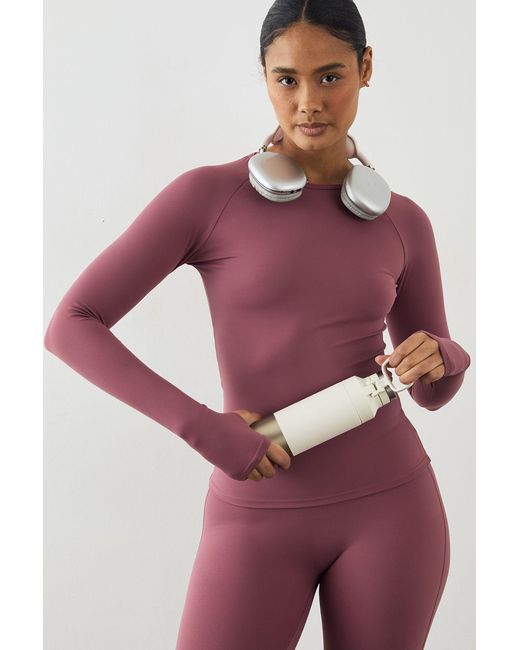 DSGN Studio Red Sculpt Long Sleeve Top