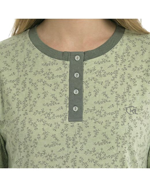 Kisses&Love Green Short-Sleeved Cotton Nightgown Kl45000
