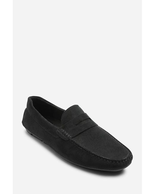 Where's That From Black Kyle Suede Slip On Bubble Loafer
