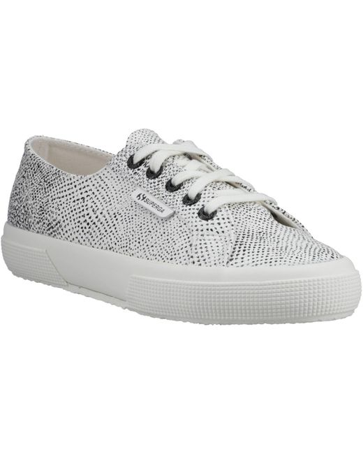 Superga Gray 2730 Micro Faux Snake Leather Avorio/ Trainers
