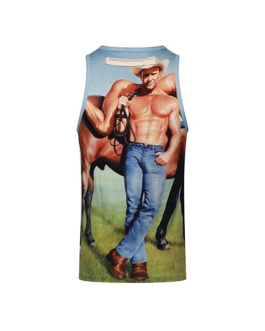 DIESEL Blue T Lifty Tank Top for men