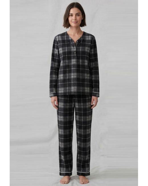 Gap Black Pyjama Flannel Sleep Set
