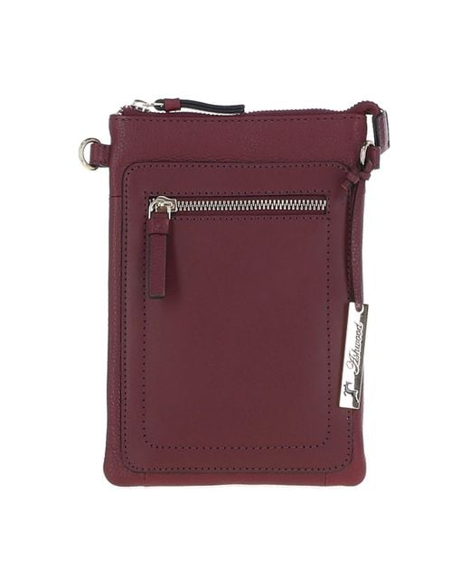 Ashwood Leather Purple Real Crossbody Smart Phone Bag