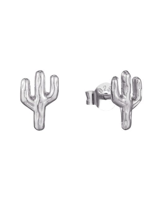 SEOL + GOLD Metallic Sterling Tiny Cactus Stud Earrings