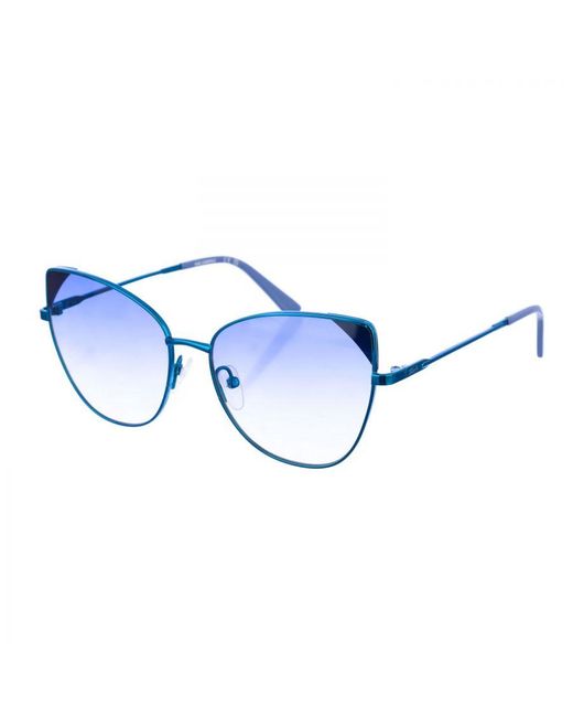 Karl Lagerfeld Blue Butterfly-Shaped Metal Sunglasses Kl341S
