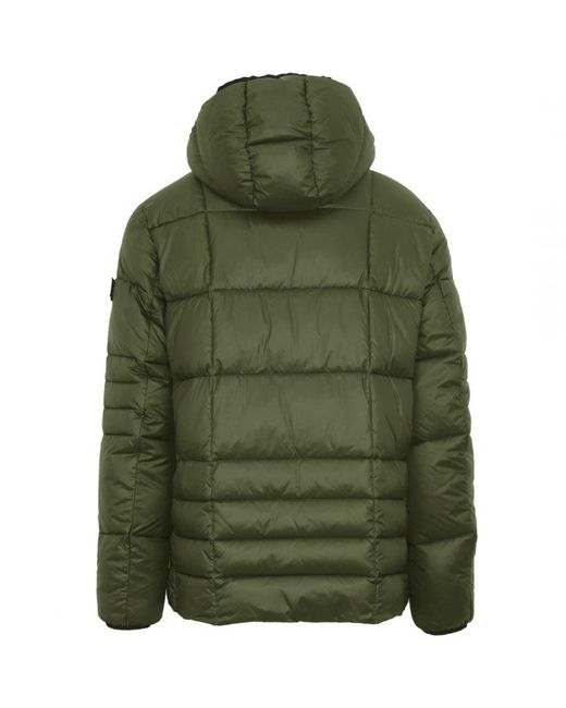 Philipp Plein Green Small Circle Logo Quilted Jacket Polyamide for men