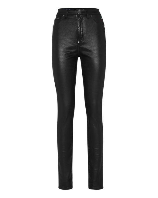 Philipp Plein Super Hoge Taille Jegging in het Black