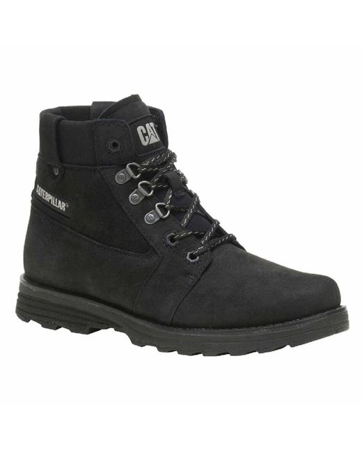 Caterpillar Black Charli Boots Nubuck Leather