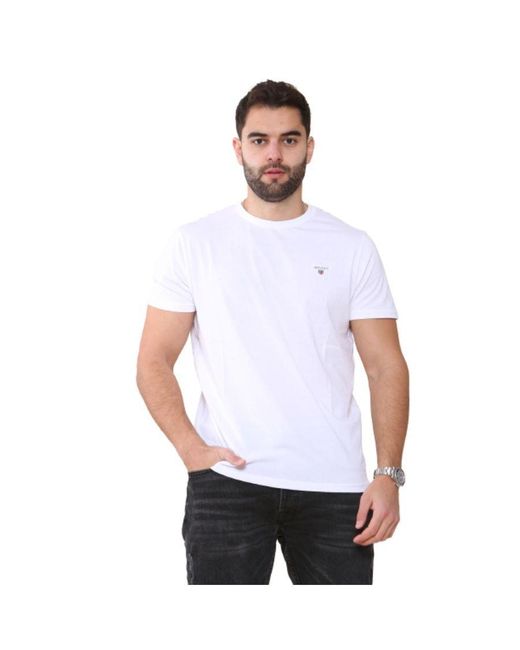 Gant T-shirts in het White voor heren