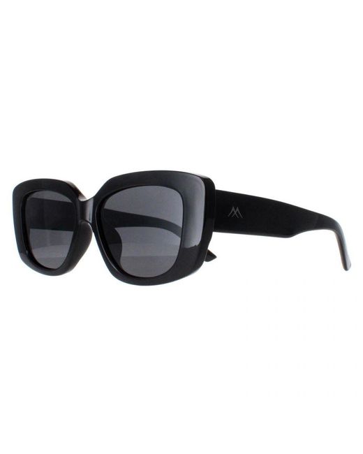 Montana Black Rectangle Shiny Smoke Polarized Mp56