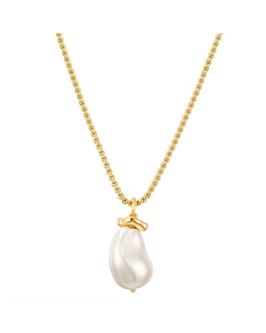 YOKOAMII Metallic Necklace Metal