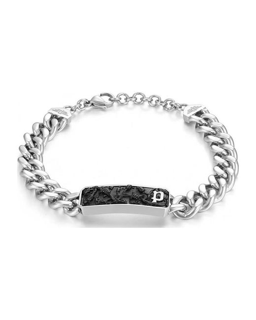 Police White Peagb0033801 Wire Bracelet for men
