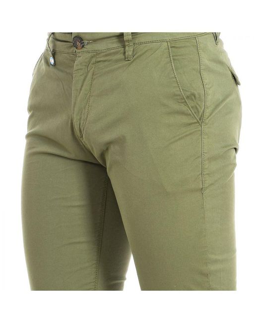 La Martina Green Long Trousers With Straight Cut Hems Tmt002-Tw417 for men