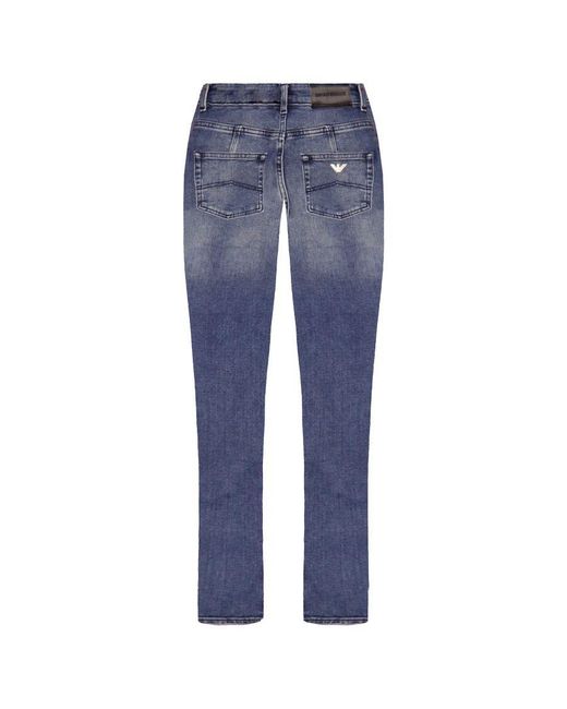 Armani Blue Emporio J29 Regular Fit High Waist Jeans