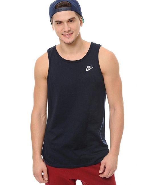Nike Blue Athletic Gym Casual Vest Tank Top for men