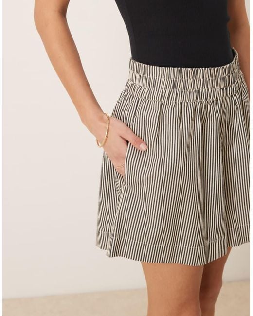 ASOS Natural A-Line Pull On Shorts Co-Ord