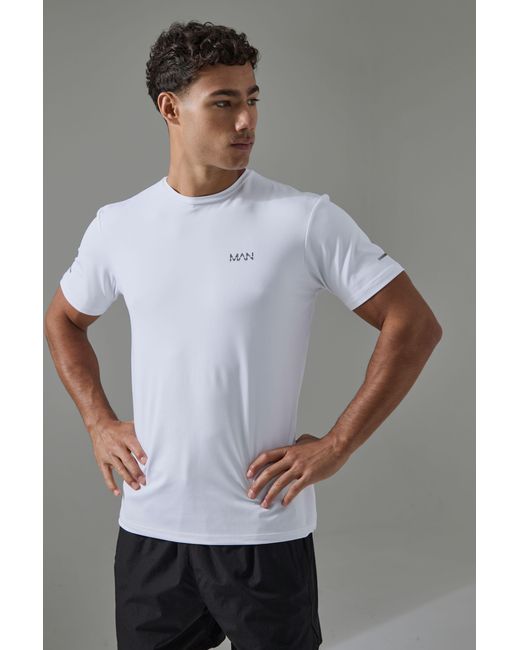 BoohooMAN Gray Active Performance Regular Fit T-Shirt for men