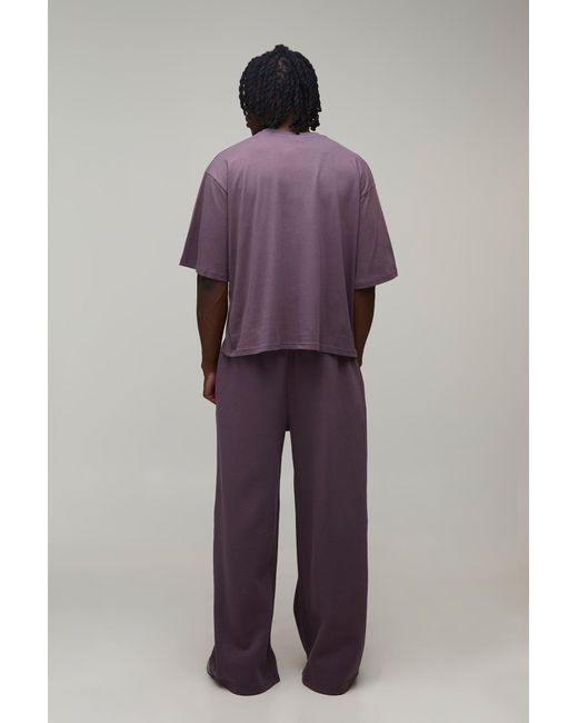 BoohooMAN Purple Tall Essential Oversized Boxy Fit T- Shirt for men