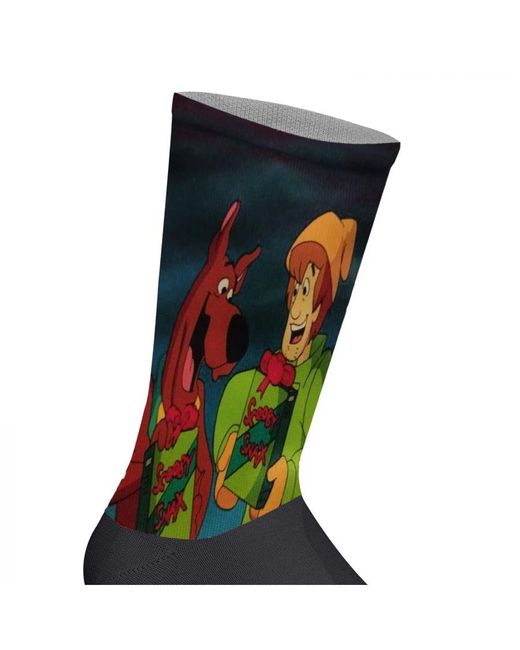 Jenes Socks Blue Elastic Printed Long