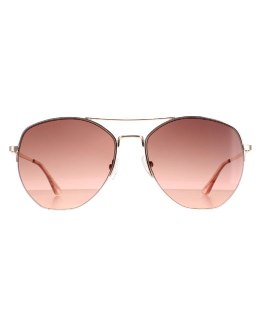 Calvin Klein Brown Aviator Rose Ck20121S Metal (Archived) for men