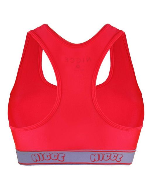 Nicce London Red Sleeveless Carbon Racerback Sports Bra 203 2 15 04 0307