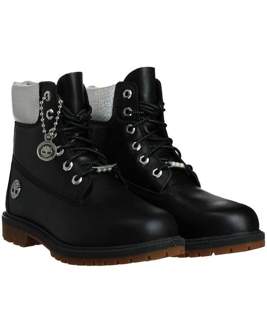 Timberland Black 6Inch Heritage Cupsole Boots