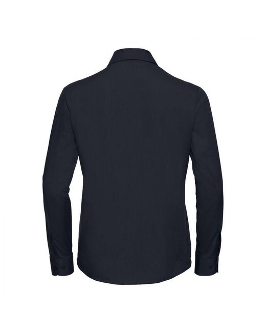 Russell Blue Collection /Ladies Poplin Easy-Care Long-Sleeved Shirt (French)