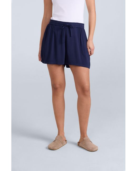 Mountain Warehouse Blue 'Ria' Beach Shorts With Front Pockets Summer Bottoms Viscose