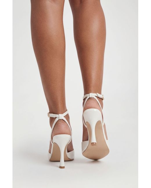 Boohoo White Pointed Toe 2 Part High Heels