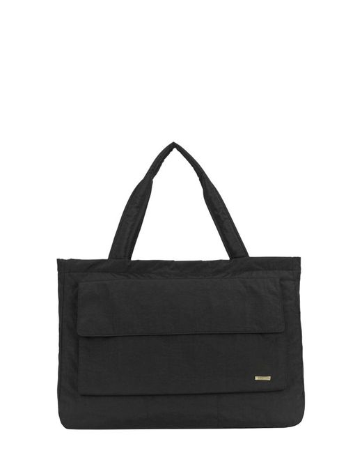 Smith & Canova Black Oversized Landscape Nylon Tote