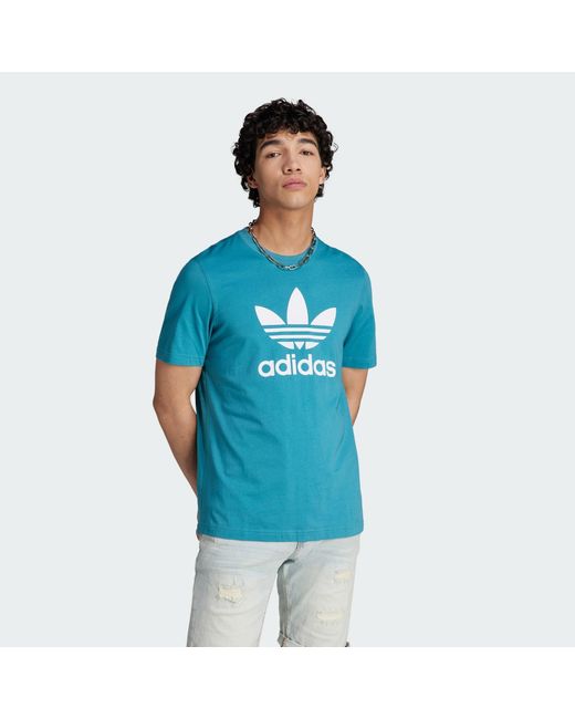 Adidas Originals Blue Adicolor Classics Trefoil Tee for men