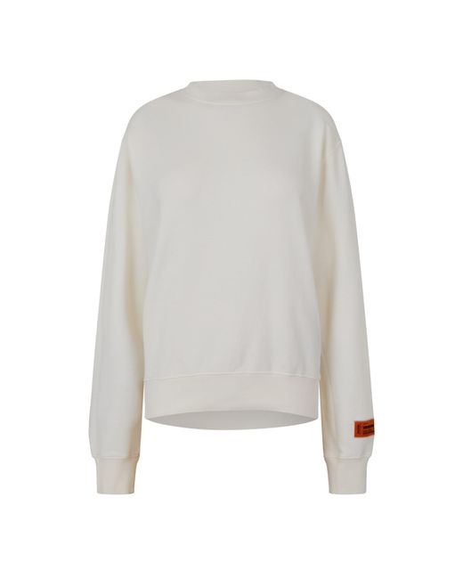 Heron Preston Gray Logo Recycled Cotton Crewneck Sweatshirt