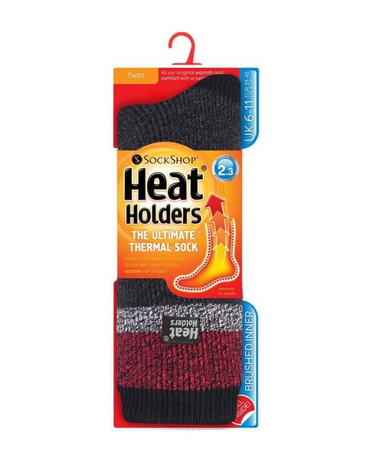 Heat Holders Blue Twist Patterned Thermal Socks for men