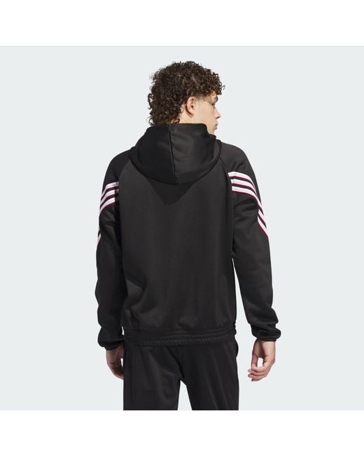 Adidas Originals Black Basketball Crazy Warm Fleece Hoodie for men