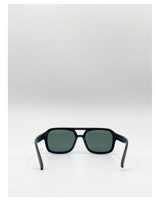 SVNX White 70'S Navigator Sunglasses for men