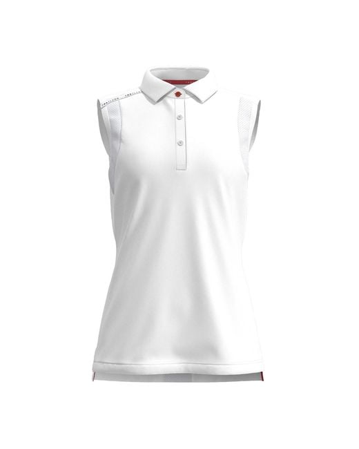 Forelson Stow Sleeveless Polo - White Forelson Stow Sleeveless Polo - White