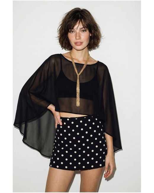 Bianco Lucci Black Elastane Blouse