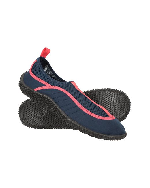 Mountain Warehouse Blue 'Bermuda' Aqua Shoe With Top Mesh Panel Slip On Summer Beach Sandals Textile