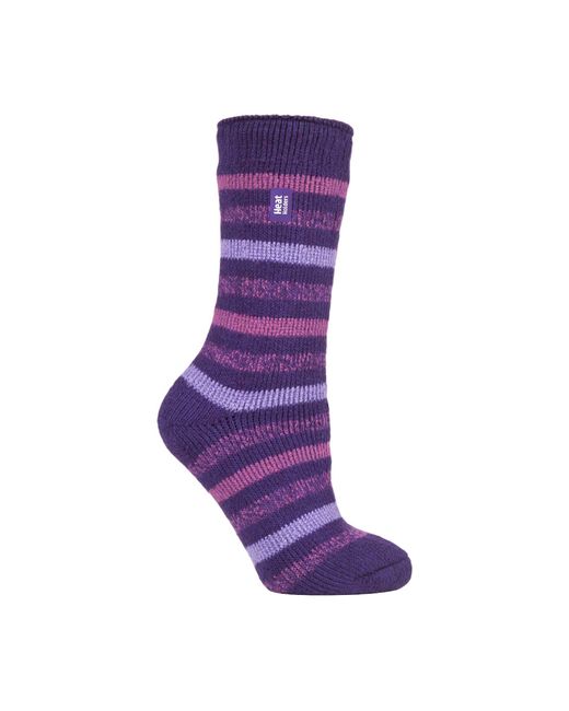 Heat Holders Purple Ladies 2.3 Tog Luxury Thick Thermal Socks For Winter