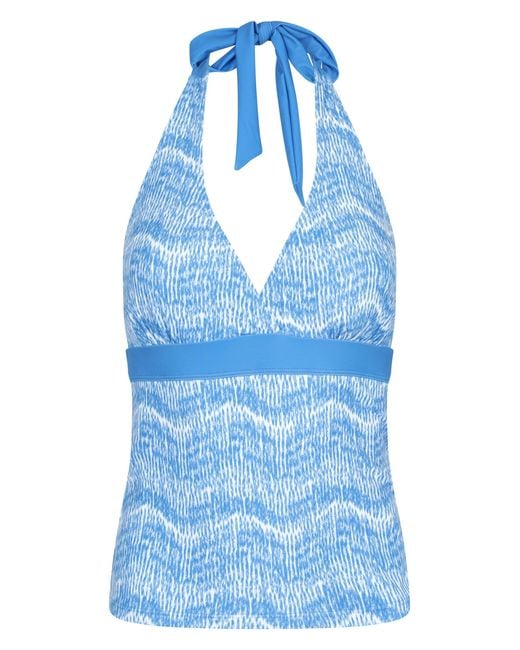 Mountain Warehouse Blue 'Ocean Notion' Tankini Quick Drying Chlorine Resistant Swimwear