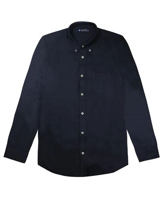 Ben Sherman Blue Oxford Shirt Cotton for men