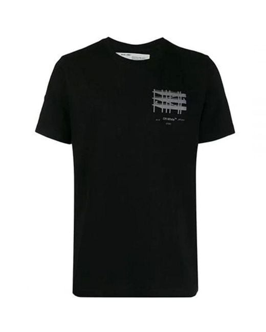 Off White c o Virgil Abloh Industrial Slim Black Silver T shirt