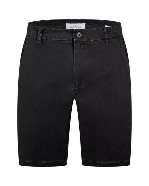 Jack Wills Black Ex Slim Chino Shorts Casual Cotton Knee Combat Summer Golf Pants for men