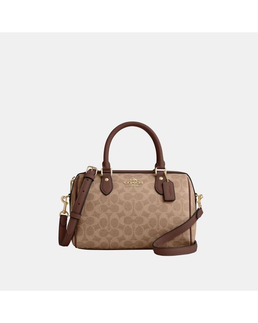 COACH Brown Rowan Satchel