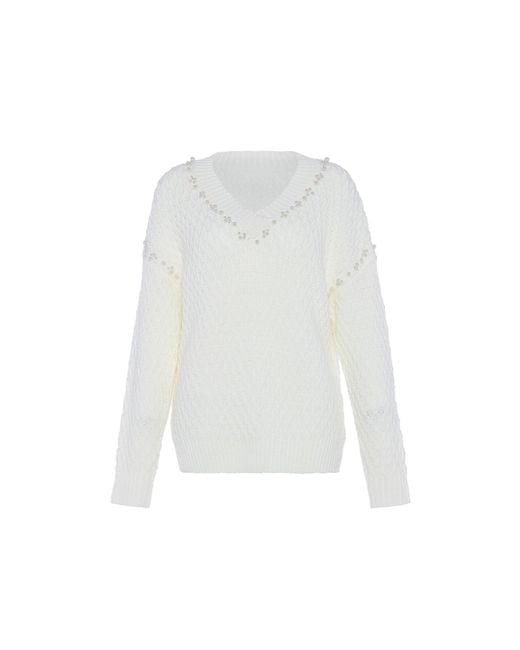faina Jumper Wolwit in het White