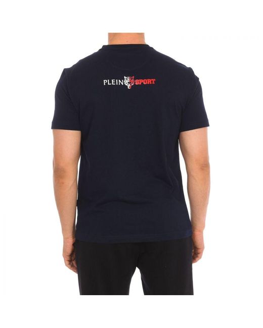 Philipp Plein Tips410 T-shirt Korte Mouwen Voor in het Blue voor heren